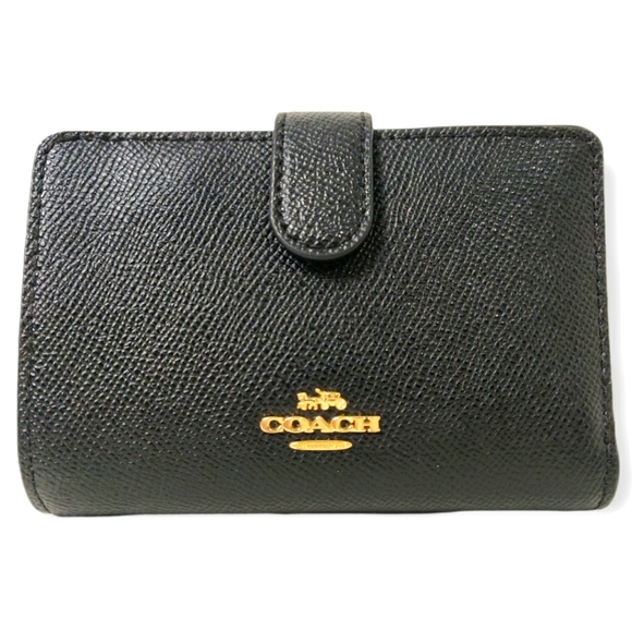 Coach Handbags - 💥 NWOT COACH BLACK SAFFIANO GENUINE LEATHER CARD BILL COIN PURSE WALLET
